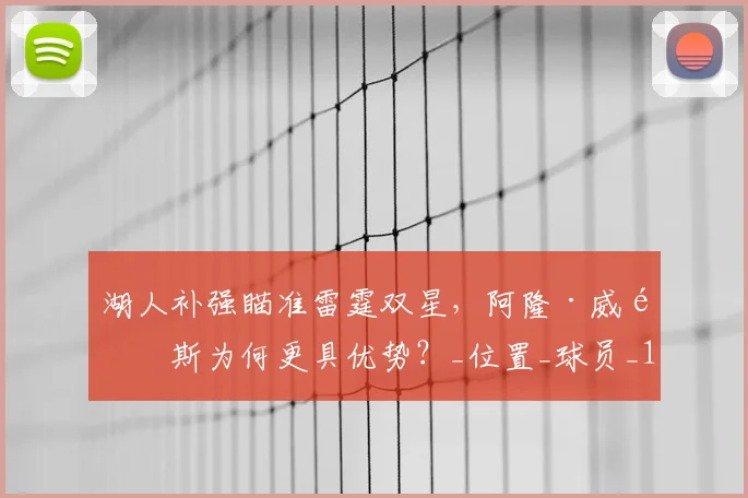 湖人补强瞄准雷霆双星,阿隆·威金斯为何更具优势?_位置_球员_1